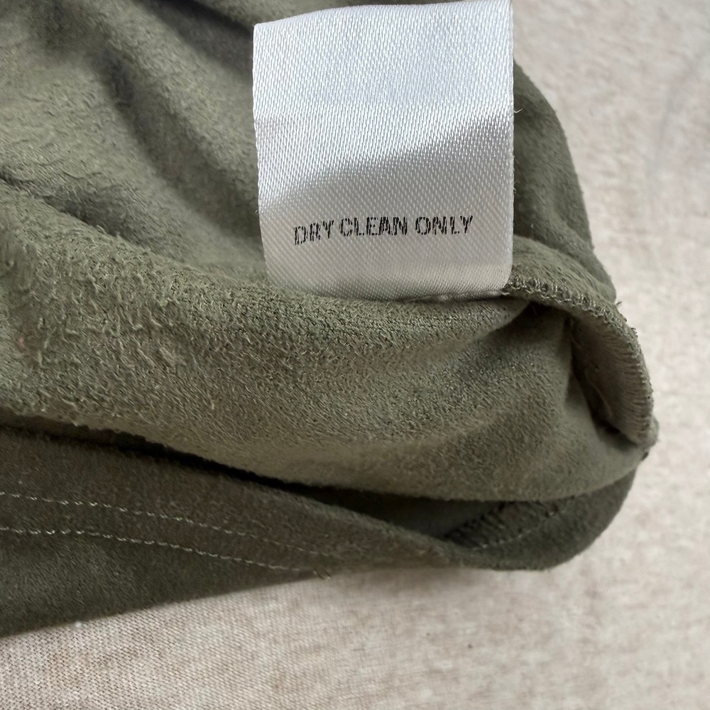 Altard State Olive Green Faux Suede Wrap Mini Skirt Medium Style HF19H112 - Picture 4 of 5